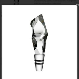 Orrefors Rio De Janeiro Carat City Wine Stoppers W Rounded Rubber Bottom NIB